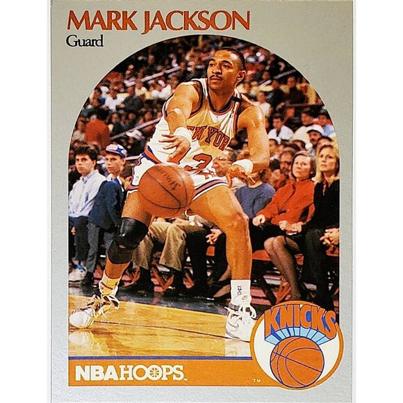 MARK JACKSON "ERROR" MENENDEZ BROTHERS 1990 NBA HOOPS #205, NEW YORK KNICKS - Picture 2 of 4